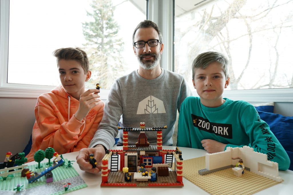 Tyler Walsh and sons, with Lego