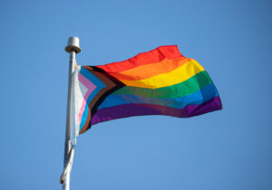 Closeup: Progress Pride flag