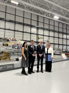 Robert Okabe, with wife Janet, RRC President Fred Meier, and Christine Watson, Vide-President, Academic.