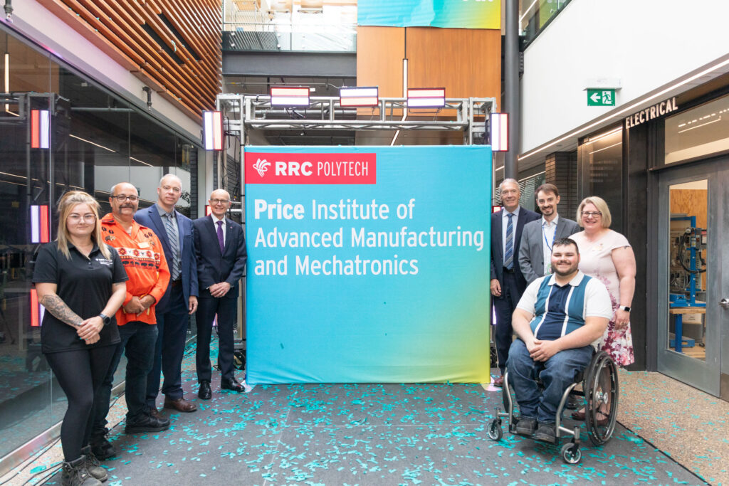 Stakeholders unveiling signage for Price Institute of Advanced Manufacturing and Mechatronics