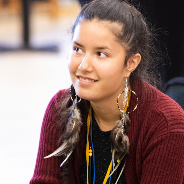 Young Indigenous person in the community