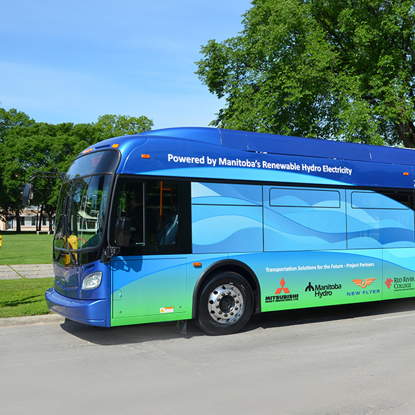 Electric Winnipeg Transit bus made possible by RRC Polytech