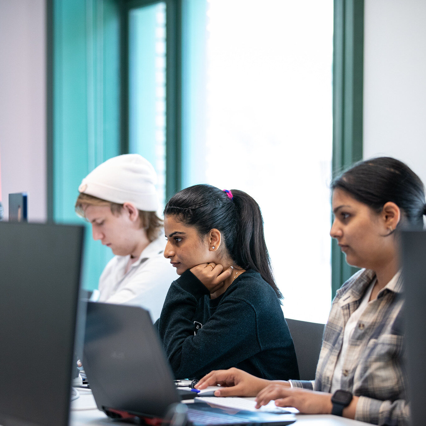 Students learning at the ACE Project Space