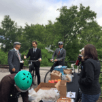 Mayor Bowman and Anders Swanson dropped by our Pit Stop on their Plain Bicycles.