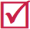 Red checkmark in a box