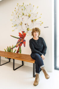 Christine Kirouac sitting in the Simulation Centre