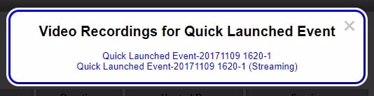 View Recordings;The first link is the link to download the recording. The second link is the link to stream the recording online. Students have access to these recordings as well as the instructor.