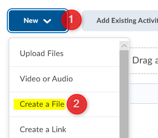 New then Create a File