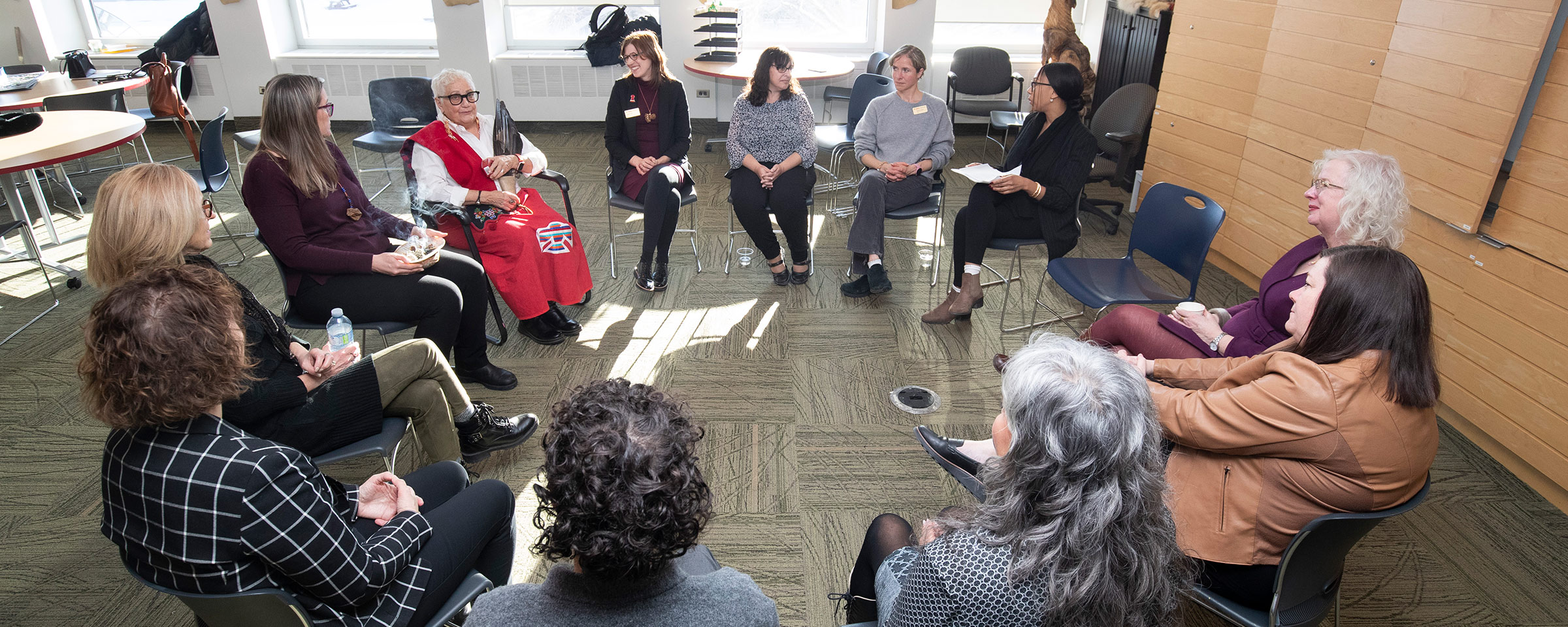 People sitting in a circle