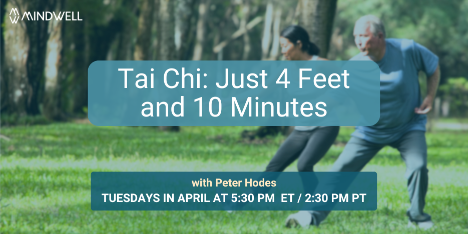 Two people in the outdoors doing Tai chi on green grass with trees in the background.