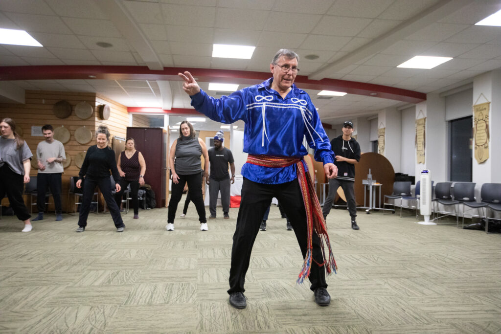 Dean teaching a jigging dance class