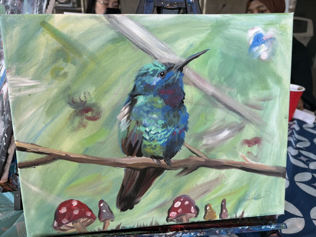 Painting of a hummingbird