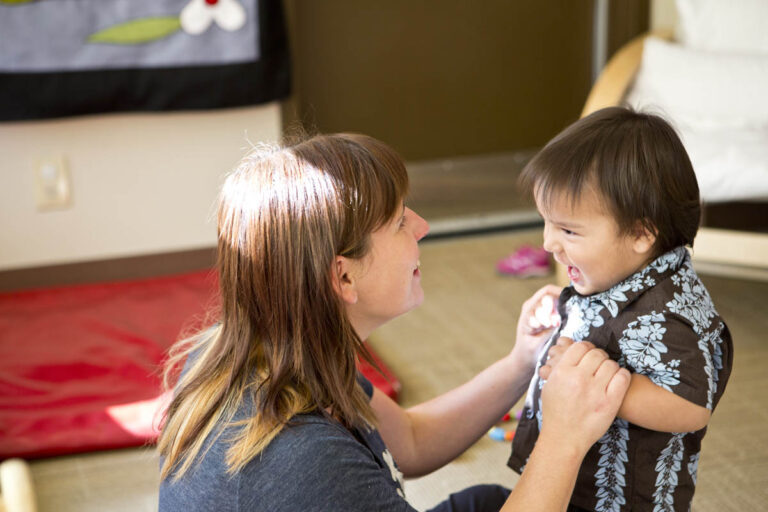 woman with child