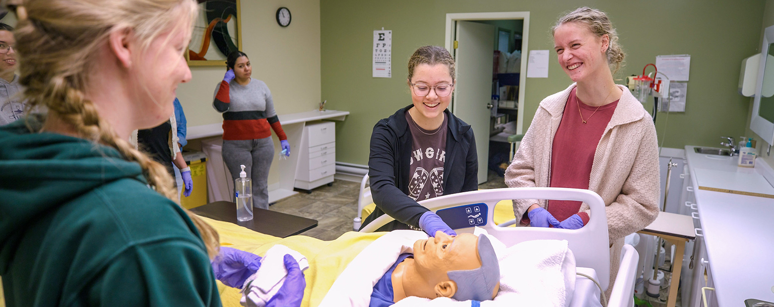 health students in classroom