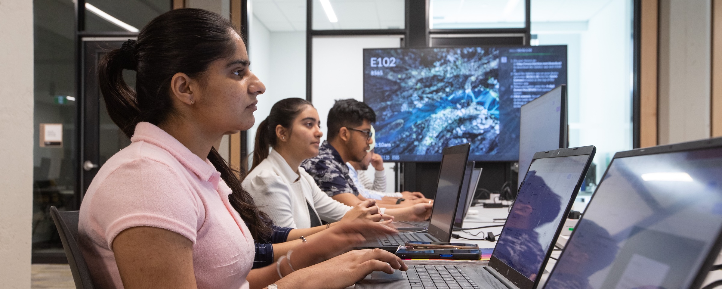 students in a computer lab