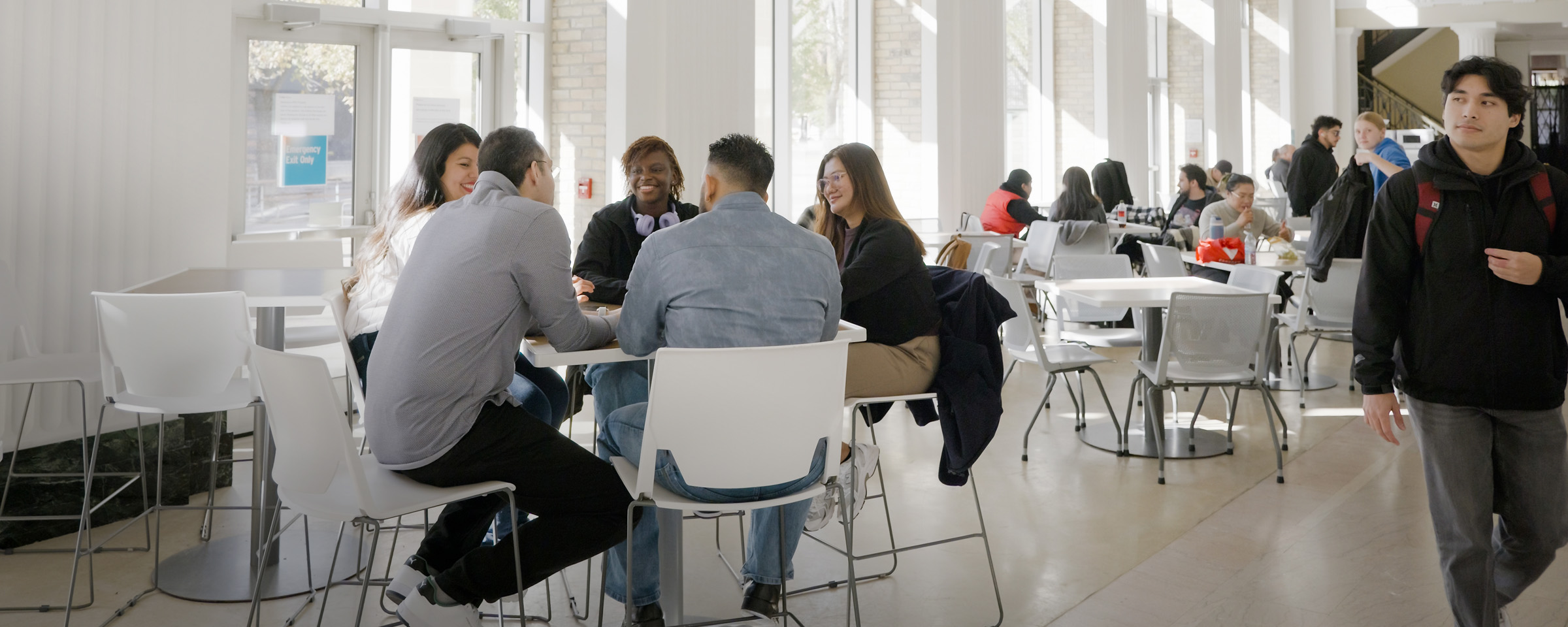 group of students at a cafeteria