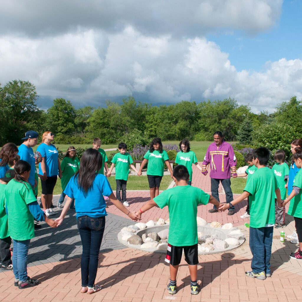 students in a circle