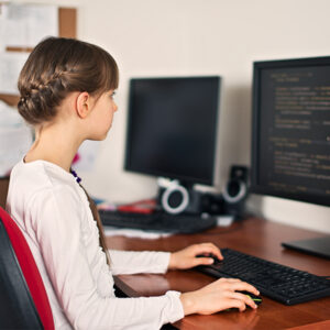 girl coding